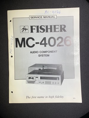 Fisher MC-4026 Service Manual Audio Component System Original-image