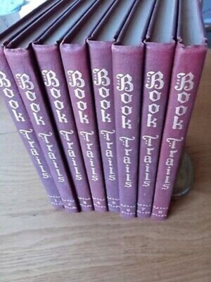 Antique Fairy Tales Book Set Leather 1920s 1940s Lithographs Illustrations-image