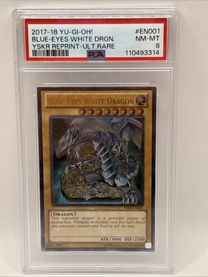 YU-GI-OH! Blue-Eyes White Dragon [Ultimate Rare] YSKR-EN001 PSA 8-image