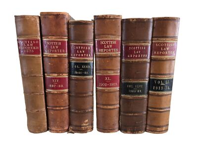 Scottish Law Reporter 6 Vol Set 1875-1914 Leather Binding Historical Legal Cases-image