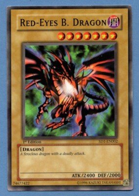 Yu-Gi-Oh! RED-EYES B. DRAGON SD1-EN002 Structure Deck: Dragon's Roar 1st Edition-image