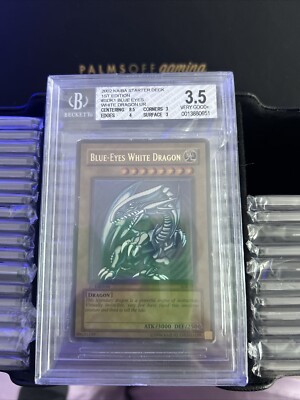 Yugioh Blue-Eyes White Dragon SDK-001 Ultra Rare 1st Edition BGS 3.5-image