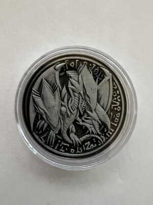 YuGiOh - Blue-Eyes Ultimate Dragon - YCS Pre-Reg Coin - Official - Silver-image