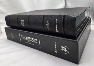 NIV Thompson Chain Reference Bible  Genuine Goatskin Leather Black-image