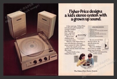 Fisher-Price 1980s Print Advertisement (2 Pgs) 1983 Stereo System Record Player-image