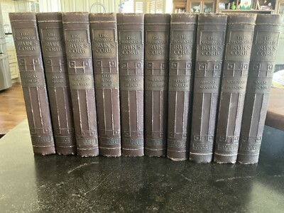 10 Vol Vintage Set The Works Of Irvin S Cobb Leather Bound-image