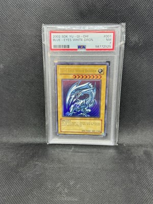 Yugioh Blue-Eyes White Dragon SDK-001 PSA 7 - 2002-image