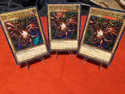 Set Of 3 Red-Eyes Black Dragon Duel Terminal Ultra Rare HAC1-EN003 - Near Mint-image
