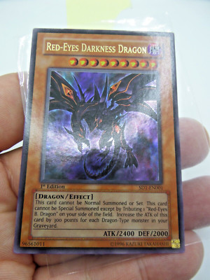 Yugioh Red-Eyes Darkness Dragon 1st Edition SD1-EN001 Structure AS-IS NO RETURNS-image