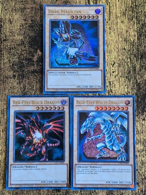 Yugioh LC01 Red Eyes Black Dragon - Blue Eyes White Dragon - Dark Magician SET-image