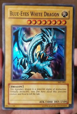 YU-GI-OH! YUGIOH TCG BLUE-EYES WHITE DRAGON HOLO CARD SKE-001, UNLIMITED, KONAMI-image