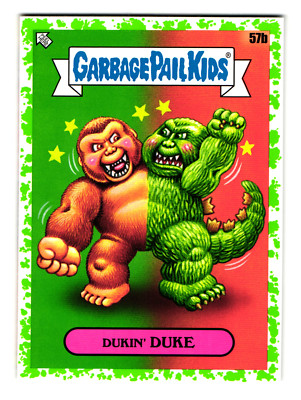 Dukin' Duke 2023 Garbage Pail Kids King Kong Godzilla Kaiju Sticker SP Green-image