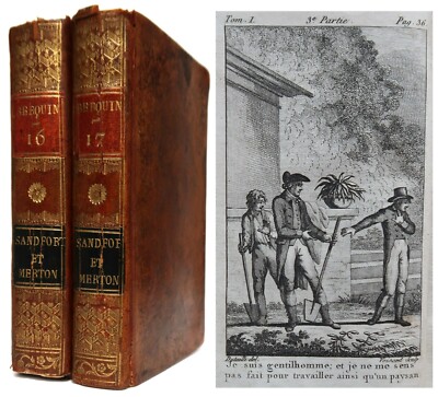 1802 Antique Children's Book Sandford & Merton by Berquin 2 Vols. Set Complete-image