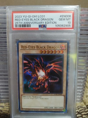 PSA 10 Red Eyes Black Dragon 25th Anniversary EN006 2023 YU-GI-Oh! Legendary Co-image