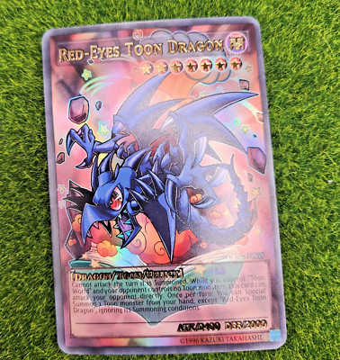 Red Eyes Toon Dragon Yugioh Full Art Goddess Story Trading Card Holo Alt-image