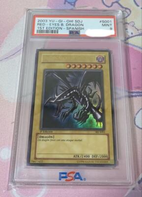 PSA9 Red Eyes Black Dragon Ultra BIJ Spanish Yu-Gi-Oh!-image