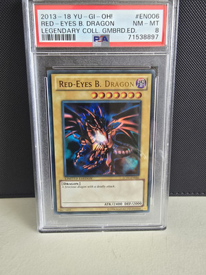 PSA 8 RED EYES BLACK DRAGON - LC01-EN006 - LEGENDARY COLLECTION ULTRA RARE - NM-image