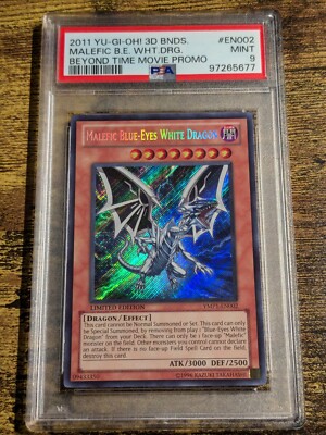 Yugioh Malefic Blue-Eyes White Dragon YMP1-EN002 Secret Rare PSA 9-image