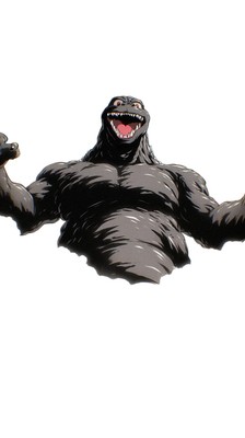 Angry Godzilla Retro Vinyl Car Decal Sticker – Waterproof & UV-Resistant-image