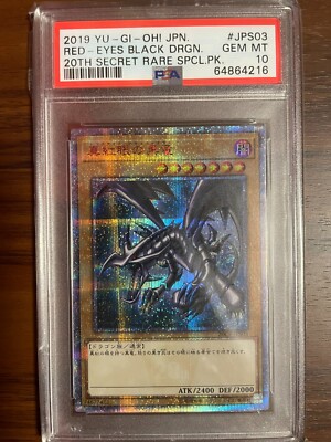 2019 YU-GI-OH! PSA10 Red Eyes Black Dragon 20th Secret Rare 20CP-JPS03 JPN GemMT-image