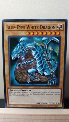 Blue-Eyes White Dragon (Tablet Art) 1st Ed Misprint [NM] - Yu-Gi-Oh! SDWD [C]-image