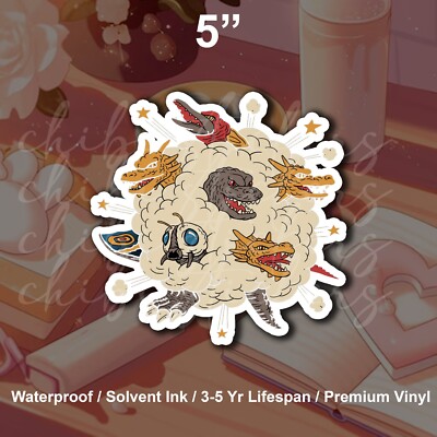 King Kong Godzilla Sticker Vinyl Sticker Car Peeker, Mecha Car Vinyl Decal-image