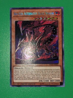 Yu-Gi-Oh! TCG Red-Eyes Alternative Black Dragon 2019 Gold Sarcophagus Tin...-image
