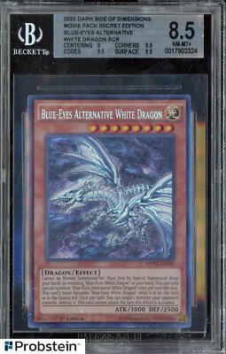 2020 Yu-Gi-Oh! Dark/Dimension Secret Blue-Eyes Alternateive White Dragon BGS 8.5-image