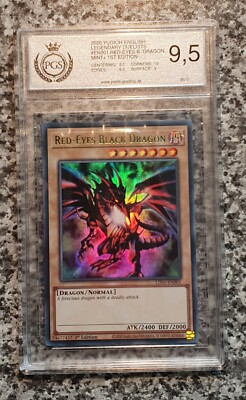 Yugioh MINT 9.5 PGS LDS1-EN001 Red-Eyes Black Dragon Ultra Rare 1st Edition-image