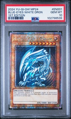 2024 YU-GI-OH! MP24-25TH ANV TIN: DUELING MIRRORS BLUE-EYES WHITE DRAGON PSA 10-image