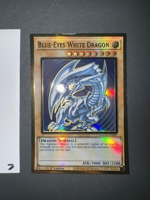 YuGiOh! Blue-Eyes White Dragon MAGO-EN001 Gold Rare English 1st Edition NM-image