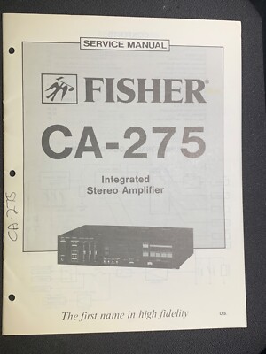 Fisher CA-275 Service Manual Integrated Stereo Amplifier Original-image