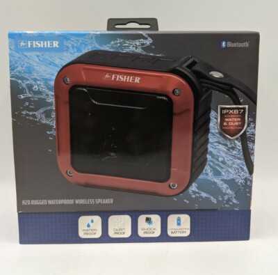 Fisher H2O Rugged Red Waterproof Wireless Bluetooth Speaker FBT180R New-image
