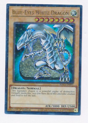 YUGIOH 1ST EDITION BLUE-EYES WHITE DRAGON FOIL HAC1-EN001 YU-GI-OH! TCG-image