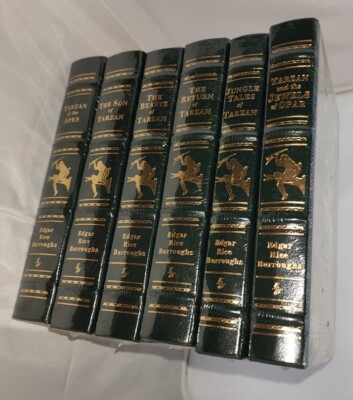 Tarzan of The Apes 6 Book Set Edgar Rice Burroughs Easton Press-image