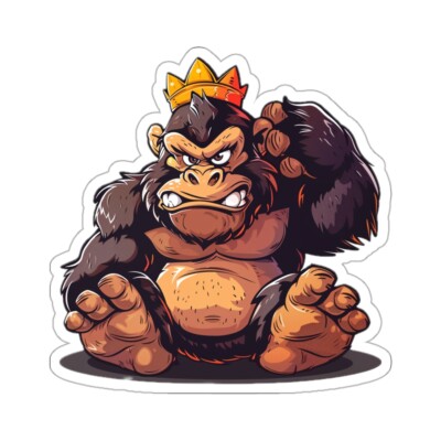 Cute Baby King Kong Skull Island Crown legendary Kiss-Cut Sticker vinyl decal -image