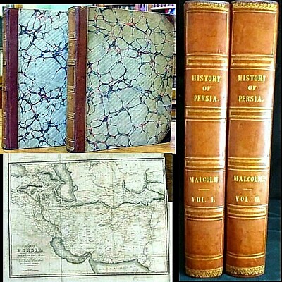 1815 HISTORY OF PERSIA JOHN MALCOLM 1ST EDITION 2VL SET MIDDLE EAST ASIA MAP $$-image