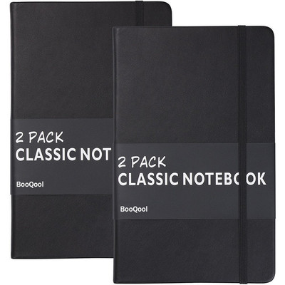 2 Pack Classic Ruled Notebooks/Journals - Premium Thick Paper Faux Leather Wr...-image