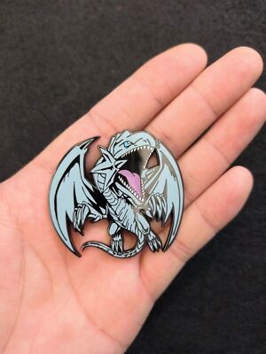 Yu-Gi-Oh! Blue Eyes White Dragon Enamel Hat Pin Metal Badge Brooch Game Gift-image