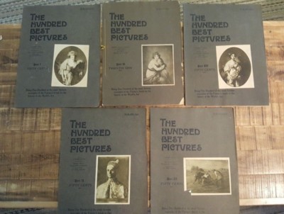5 Volume Set - THE HUNDRED BEST PICTURES by C. Hubert Letts - 1907-image