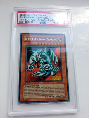 Yu-Gi-Oh Blue-Eyes Toon Dragon MRL-000 Secret Rare 1st Edition PSA 9 AE-image