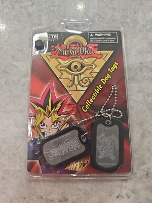 Vintage Yu-Gi-Oh! Blue-Eyes White Dragon Collectible Dog Tag-Year 2002-image