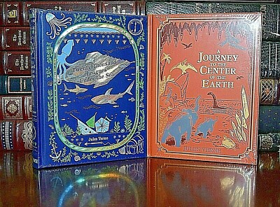 NEW 20,000 Leagues Under Sea Journey Center Earth Jules Verne Sealed Leather Set-image