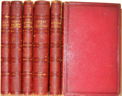LEATHER Set;Works ALFRED TENNYSON!Poetry Complete Edition FIRST(1865!) RARE!Gift-image