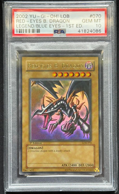 PSA 10 - Red-Eyes Black Dragon LOB-070 1st Ed. Ultra Rare Yugioh-image