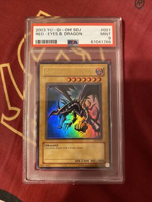 2003 Yu-Gi-Oh! SDJ #001 Red-Eyes Black Dragon PSA 9 MINT-image