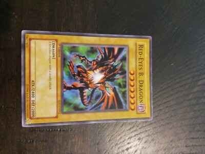 Yu-Gi-Oh! Red-Eyes Black Dragon Mint condition inside card protector.-image