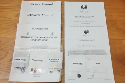 Fisher x100 amplifier tube restoration repair upgrade rebuild kit capacitor-image