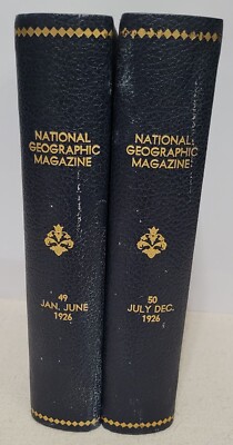 The National Geographic Magazine 1926 Set of 2 - #49 Jan.-June & #50 July- Dec-image