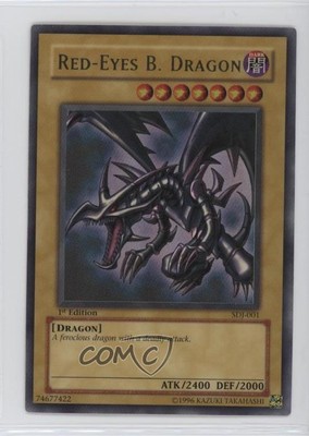 2003 Yu-Gi-Oh! Starter Deck Joey 1st Edition B Red-Eyes Black Dragon e4r-image